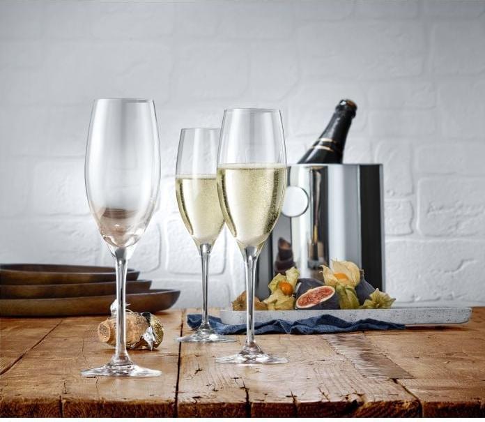 Actual product image WMF Easy Plus champagne glasses set of 6, 250ml, crystal glasses, dishwasher safe (25 cl, 6 Glasses, Champagne glasses)