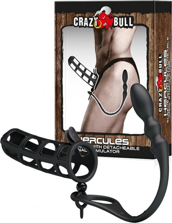 Actual product image Crazy Bull Hercules - Penis Sleeve with Anal Stimulator (3.50 cm)