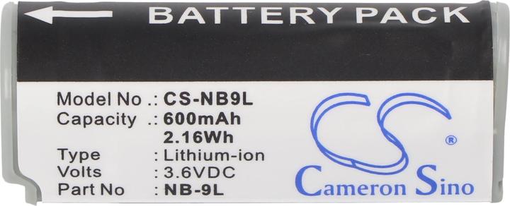 Actual product image AccuCell Battery Canon NB-9L, Canon IXUS 1000 HS (Rechargeable battery)
