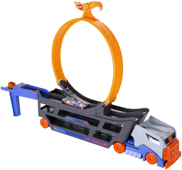 Actual product image Hot Wheels Stunt N Go Transporter & Trackset