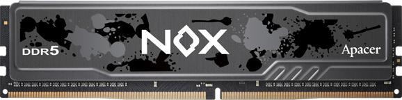 Image du produit Apacer DDR5 - 16 Go - 5200 - CL - 38 NOX Single (2 x 16GB, 5200 MHz, RAM DDR5, DIMM)