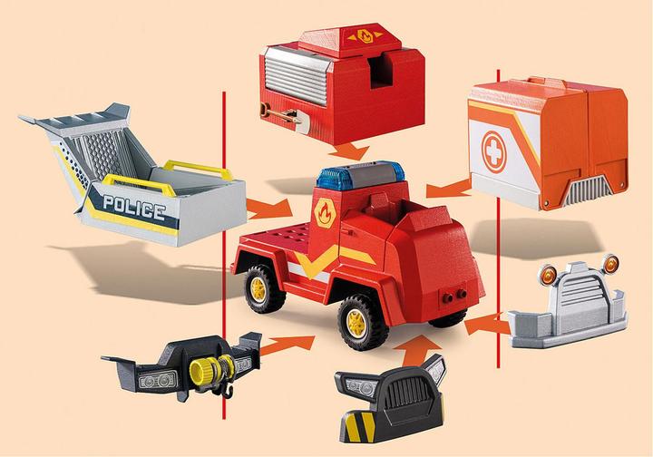Produktbild Playmobil Feuerwehr Einsatzfahrzeug (70914, Playmobil Duck On Call)