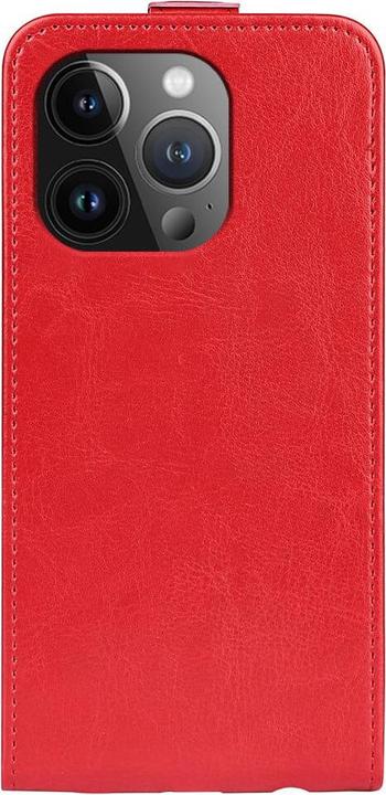 Image du produit Cover-Discount iPhone 15 Pro - Étui flip classique rouge vertical (Apple iPhone 15 Pro)
