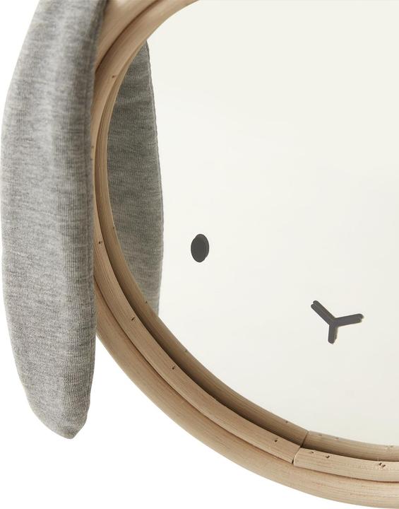 Actual product image Vertbaudet Children's room mirror HASE, rattan/fabric