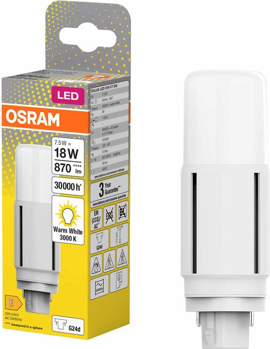 Image du produit Osram Dulux D (G24d, 7.50 W, 870 lm, 1 x, E)