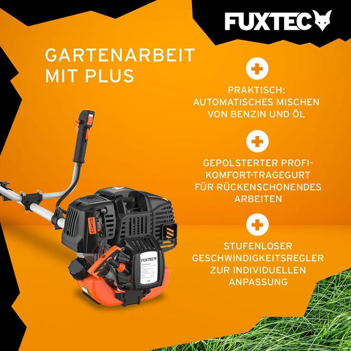 Image du produit Fuxtec FX-4MS131 Débroussailleuse 4 temps (Fils coupe-herbe, Lame de coupe en métal)