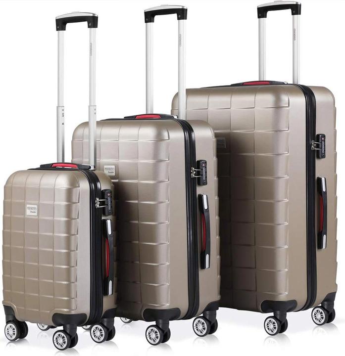 Immagine prodotto Monzana Set di 3 valigie (105 l, M (50 - 90l), L (90 - 115l), XL (da 115l))