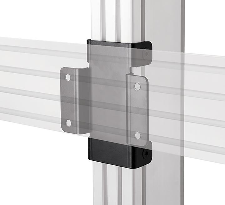 b-tech BT8380-JPK - Plaque murale - noir - acier - 140,8 mm - 57 mm - 158 mm