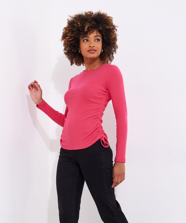 Produktbild Joe Browns Rouched Tie Side Ribbed Long Sleeve Top (40)