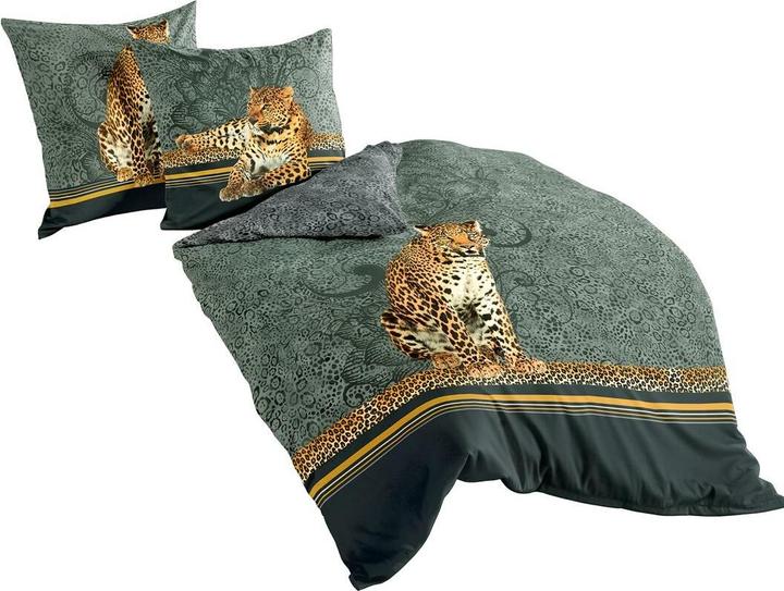 Immagine prodotto Traumschlaf Leopard (Set di biancheria da letto, 155 x 220 cm, 80 x 80 cm)