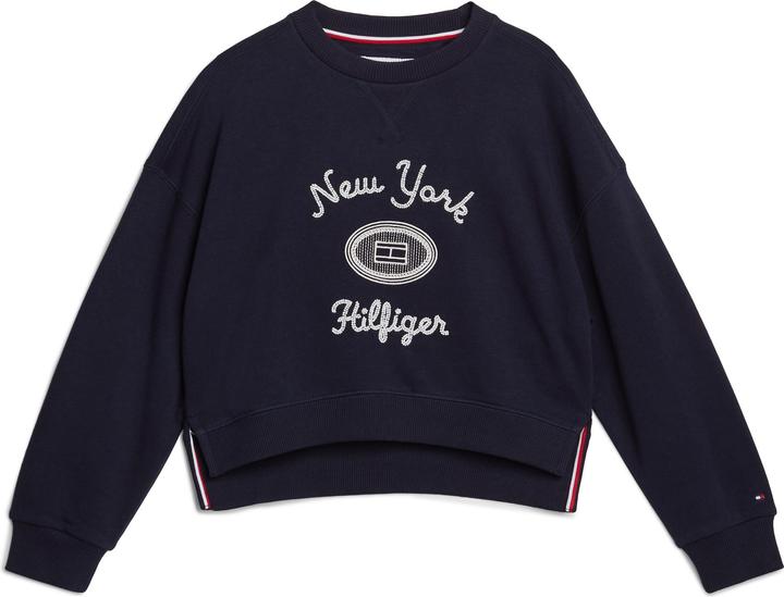 Produktbild Tommy Hilfiger Kids NY Geborduurde Sweater - Girls - Blauw - 16 jaar (16)