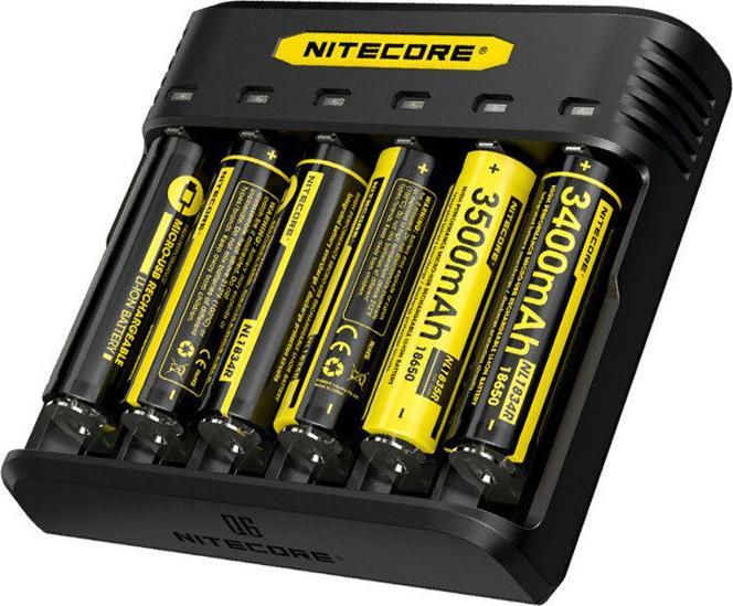 Actual product image Nitecore Q6 6-bay charger (1 pcs., 14500, 16340, 18650, 26650, Rechargeable battery)