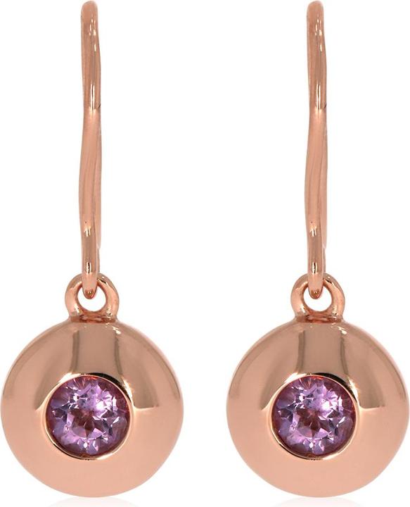 Xen Ohrhänger mit Pink Amethyst ca. 0,60 ct. rosèvergoldet (925 Sterling Silber)