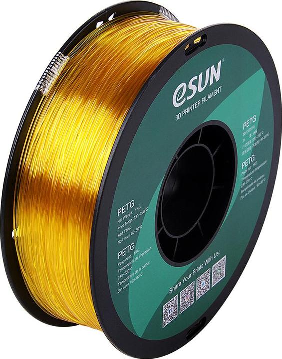 Produktbild eSUN PETG 1,75mm Yellow 1kg 3D Filament (PETG, 1.75 mm, 1000 g, Gelb)