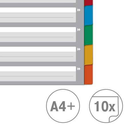 Image du produit von Hallers Intercalaire 10 onglets, A4, 1-10