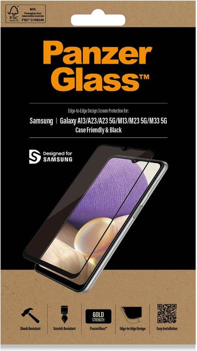 Actual product image PanzerGlass Display protector Case Friendly (1 Piece, Samsung Galaxy M33)