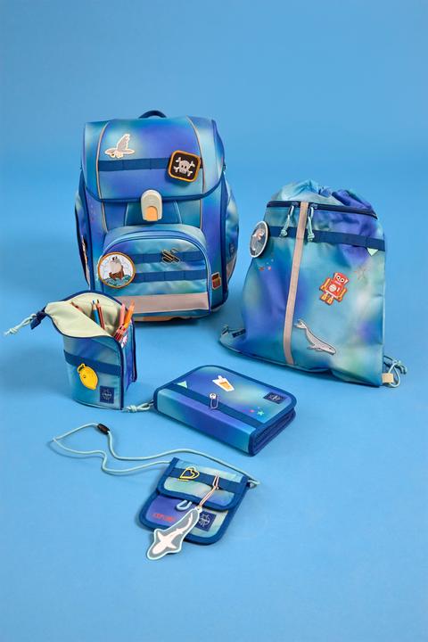Immagine prodotto Lässig Schulrucksack-Set Boxy, Grün / Blau (21 l)
