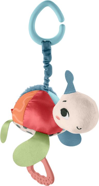 Actual product image Fisher-Price Planet Friends Fleet Turtle Pram Toy with Sensory Details for Newborns