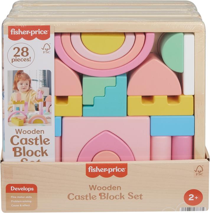 Actual product image Fisher-Price Fairytale castle wooden building blocks