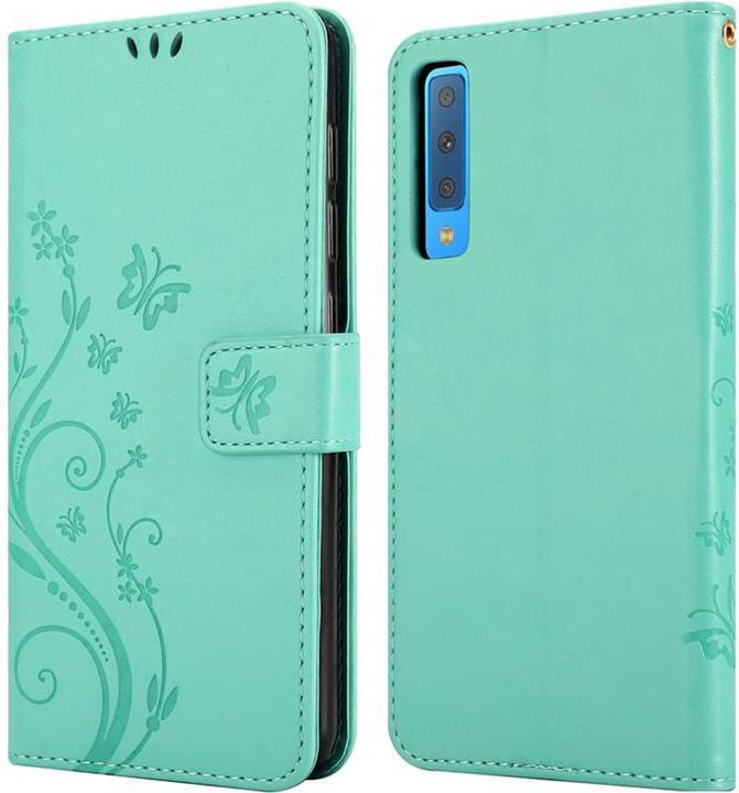 Actual product image Cadorabo Flower Book Cover (Samsung Galaxy A7 (2018))