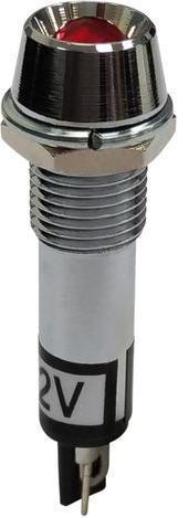 Actual product image RND Components LED signal lamp, soldering, fixed, red, AC / DC, 12V