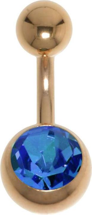 Immagine prodotto Bijouteria Piercing ventre (Acciaio chirurgico 316L, Rivestimento in PVD (colore oro), Cristallo premium)