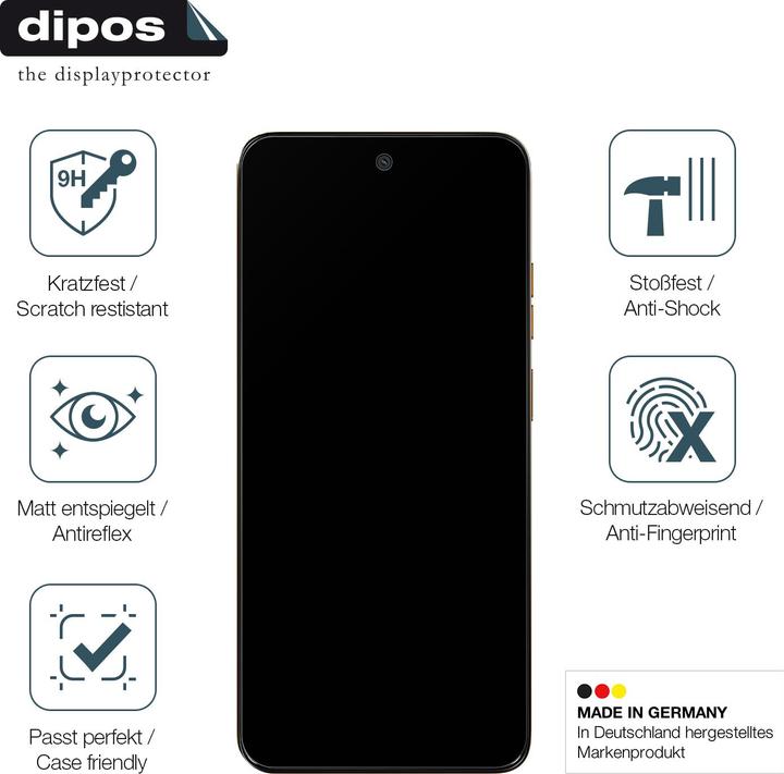 Produktbild Dipos Anti-Shock Displayschutz Matt 9H (1 Stück, Motorola Moto C)