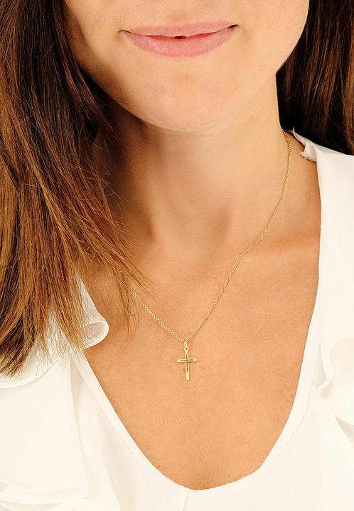 Produktbild Muau Pendant cross yellow gold 750, 21x10mm (750/18K Gelbgold)