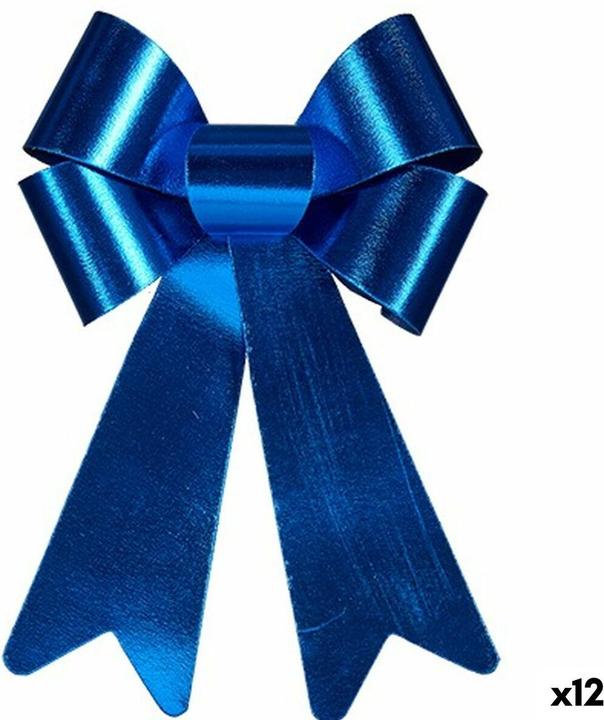 Immagine prodotto Krist+ Schleife Weihnachtsschmuck Blau PVC 24 x 36 x 5 cm (12 Stück) (12 -parte)