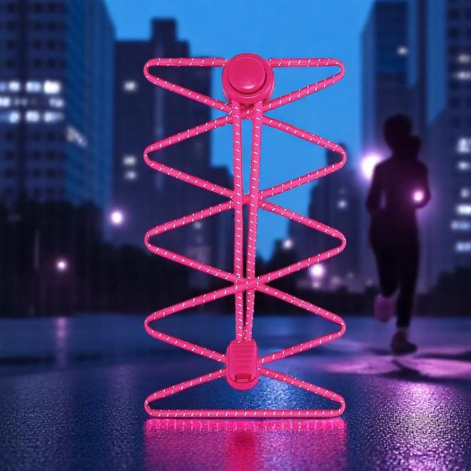 Produktbild LaceGodZ 1 Paar ReflectLite Series elastische, reflektierende Schnürsenkel (100 cm)
