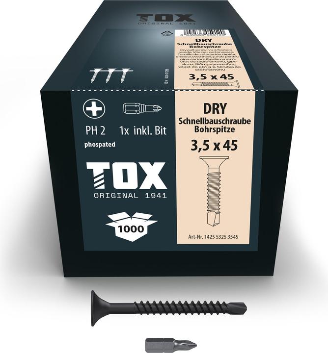 Produktbild Tox DRY 3,5 x 45 BS (1000 magaz.) (1000 Schrauben pro Stück)