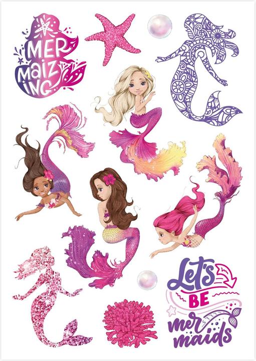 Actual product image Papierdrachen Metallic Tattoos - Mermaids