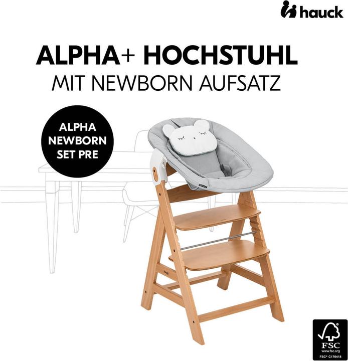 Actual product image Hauck Alpha Newborn Set Pre Nature (Highchair)