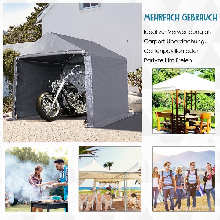 Produktbild Outsunny Carportzelt für Quards und Buggys (Strandzelt + Strandmuschel, 15.30 kg)
