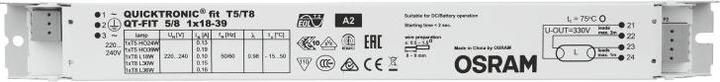 Actual product image Osram QT-FIT 5/8 1X18-39