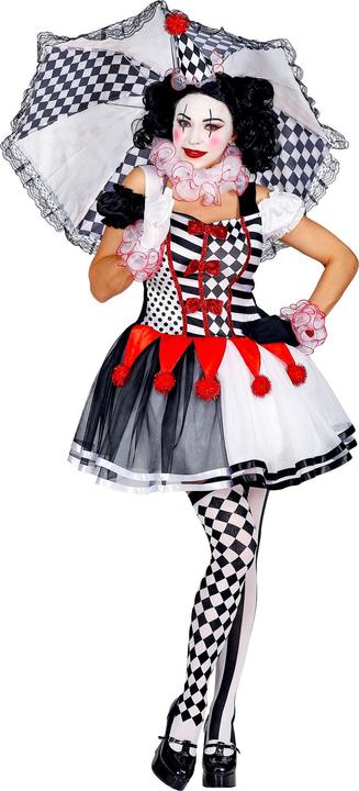 Produktbild Widmann MISS HARLEKIN (Kleid, Clownkragen, Manschetten, Minihut), L (L)