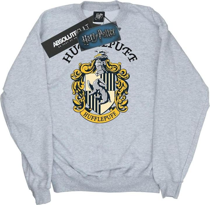 Actual product image Girls Hufflepuff Cotton Sweatshirt (152, 158)