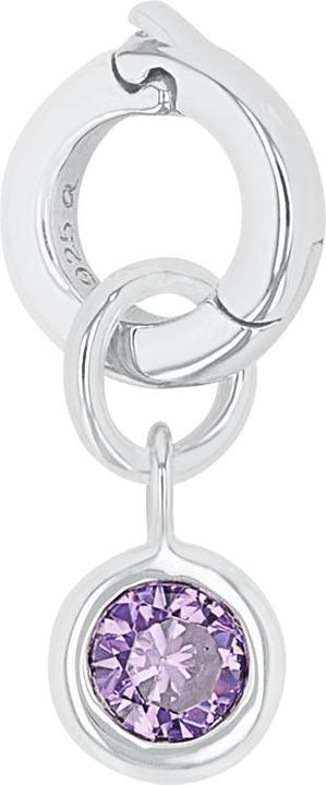 Produktbild Amor Charms für Damen, 925 Sterling Silber, Zirkonia synth. | Februar (Silber 925)