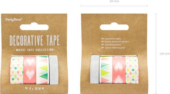 Produktbild Partydeco Dekoratives Klebeband - farbig (4 Stck.)