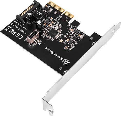 Actual product image Silverstone ECU02-E - USB adapter - PCIe 3.0 x2 low profile