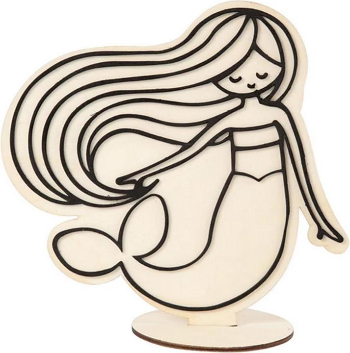 Produktbild Creativ Company Holzartikel Meerjungfrau 18 cm