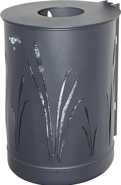Image du produit Renner Helmuth Poubelle d'extérieur 50 l, pour montage mural et sur potelet, anthracite. (50 l)