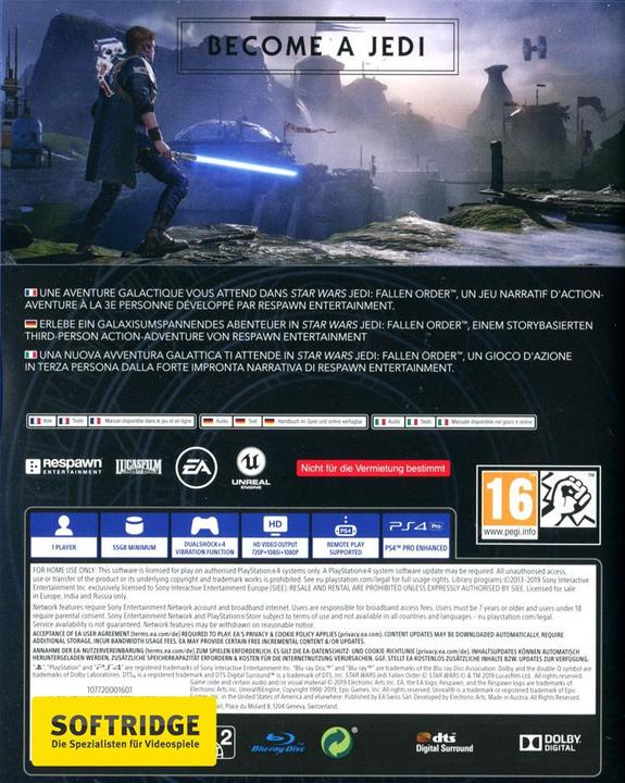 Actual product image EA Games Star Wars: Jedi Fallen Order (PS4, DE)