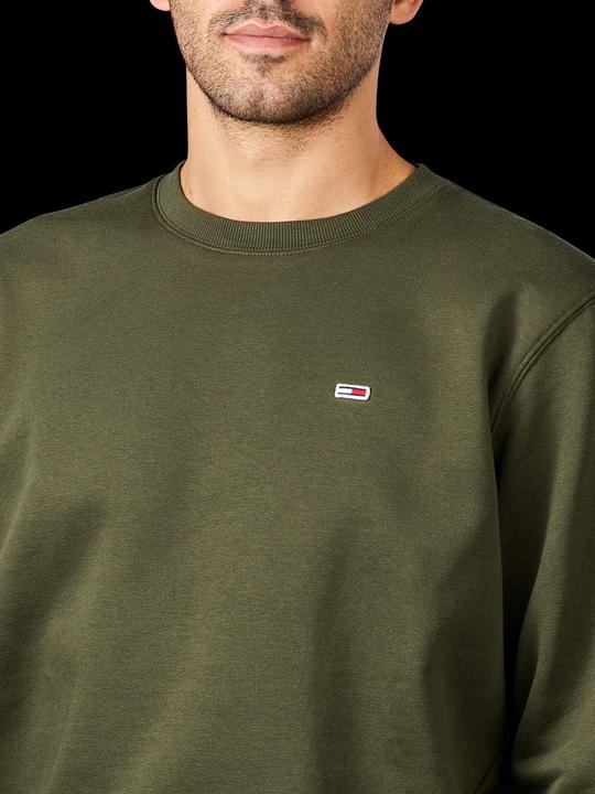 Actual product image Tommy Hilfiger Tommy Jeans Fleece Pullover Crew Neck dark olive (XXL)