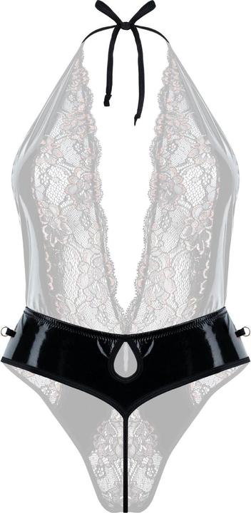 Productafbeelding Christine Le Duc Wetlook Body ouvert Sevdalizia zwart/koper (3XL)