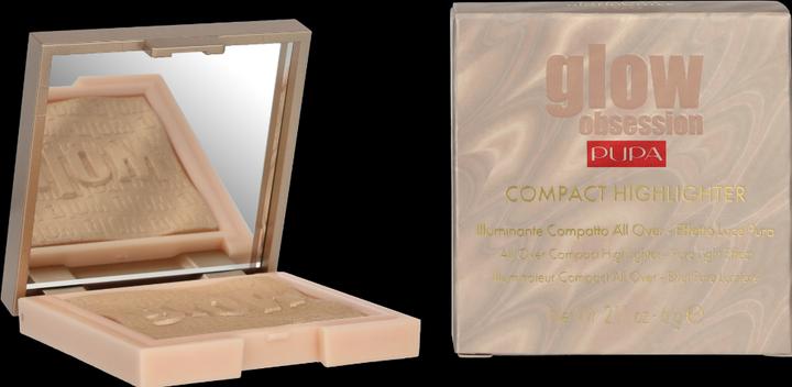 Pupa Milano Pupa Glow Obsession Compact Highlighter 100 Light Gold 6g (#100 Light, Highlighter, 6 g)