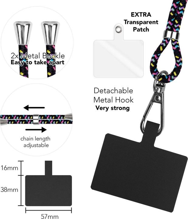 Produktbild Nalia Universal Handykette zum Umhängen mit Pad