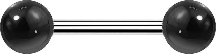 Actual product image Star Piercing Barbell with two spheres agate stone (Mineral, Surgical steel 316L, without brass)