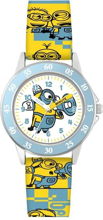 Disney Accutime Minions Yellow Silicone Strap Time Teacher Watch DMF4107