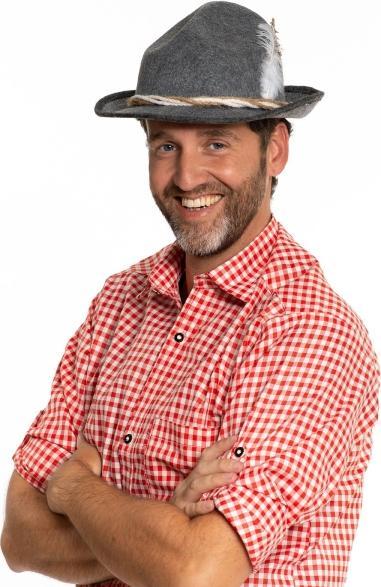 Immagine prodotto PartyChimp Cappello Oktoberfest in grigio scuro con piuma